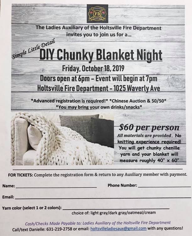 Ladies Auxiliary Chunky Blanket Night