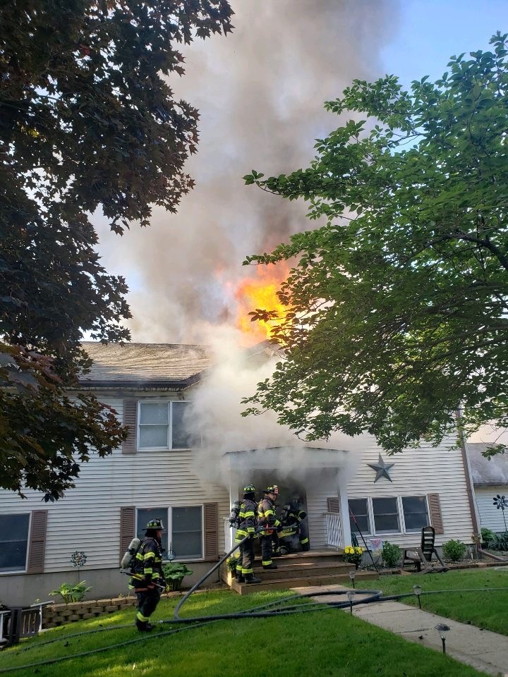 Holtsville FD Responds to Mutual Aid Structure Fire