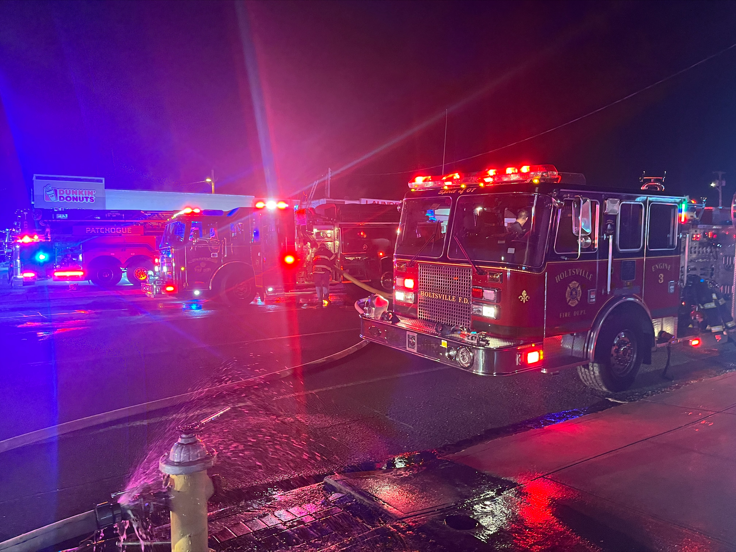 Holtsville FD Responds to North Patchogue Fire District for Structure Fire