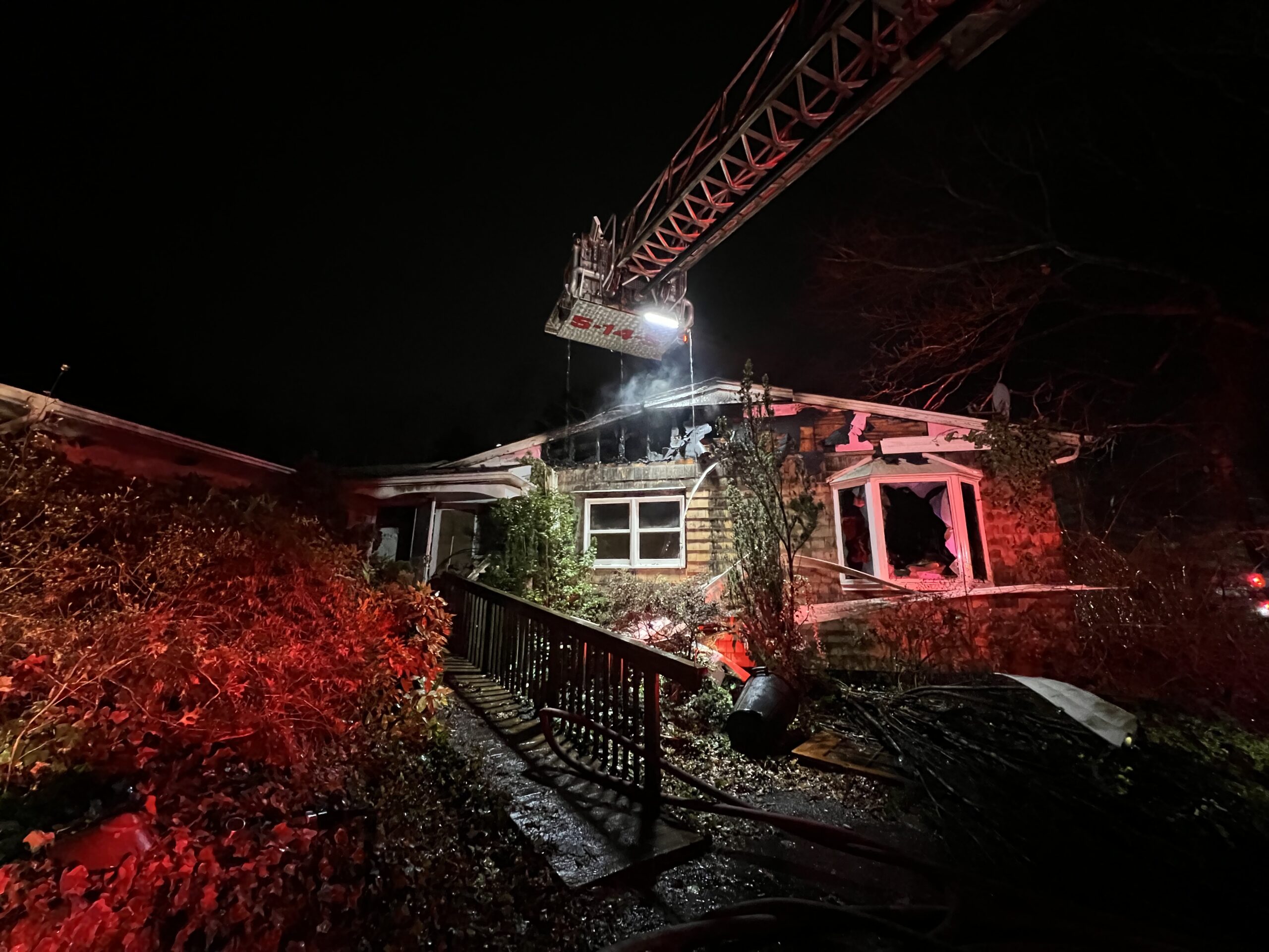 Holtsville FD Responds to Medford Fire District for Structure Fire
