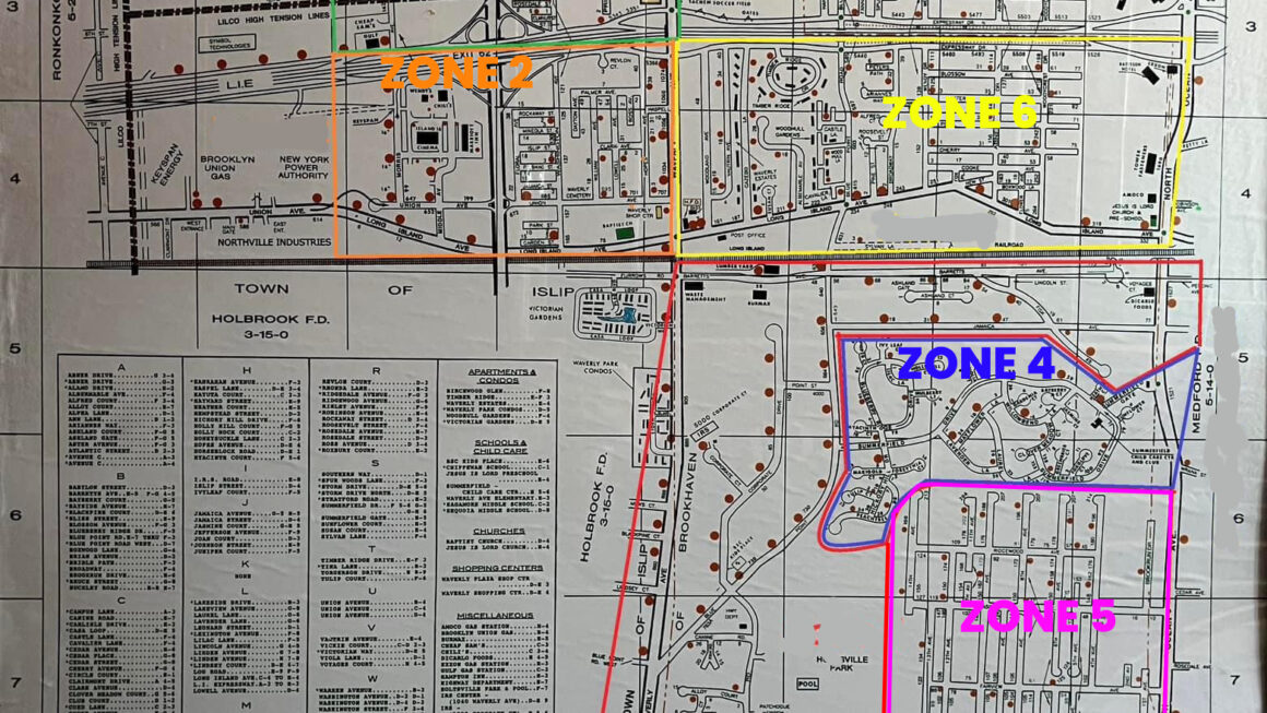 SANTA VISITS HOLTSVILLE 2024 – ZONE MAP